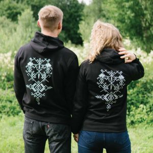 Džemperis su užtrauktuku "Leitis" (unisex, juodas)