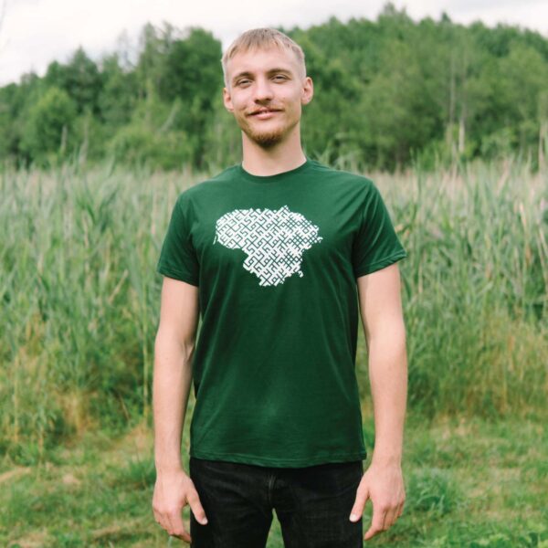 Marškinėliai Lietuva (Unisex, žali)
