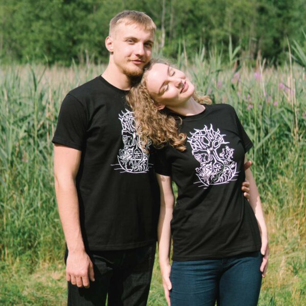 Marškinėliai “Pasaulio medis” (Unisex, juodi)