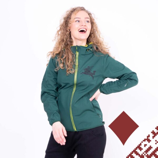 Striukė su gobtuvu "Vytis" (unisex, žalia) - Image 3
