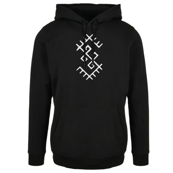 Džemperis su gobtuvu "Žalčiai" (Unisex, juodas)