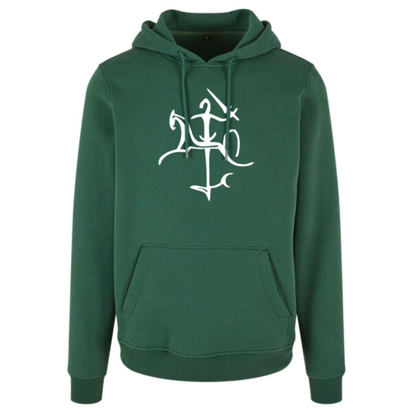 Džemperis su gobtuvu „Senasis vytis” (Unisex, t. žalias)