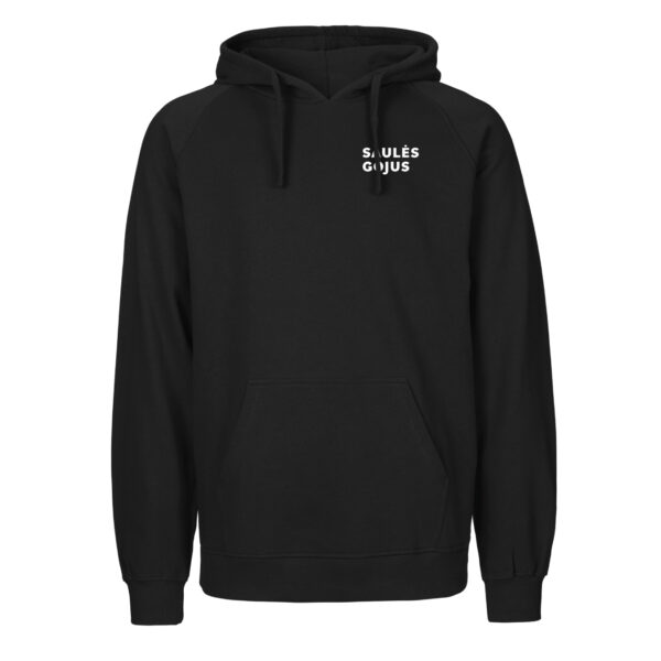 Džemperis su gobtuvu „Saulės gojus”, juodas (vaikiški, unisex)