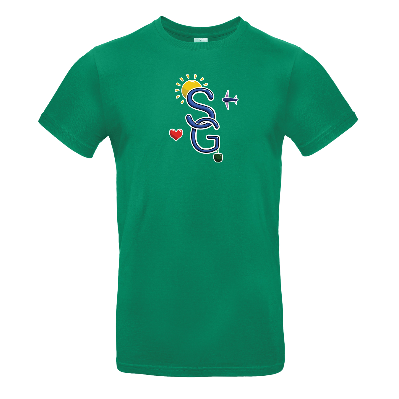 Marškinėliai "Saulės gojus 2025", žali (vaikiški, unisex)